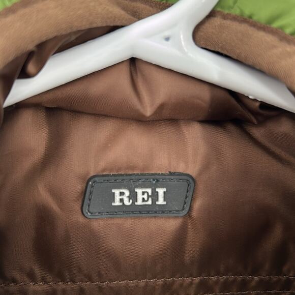 REI Infant Toddler Boy's Green & Brown Down Zip Vest Size 18 Months - Picture 5 of 12